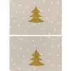 2er-Set: Tischsets "Gold tree" in Beige/ Gold - (L)35 x (B)45 cm
