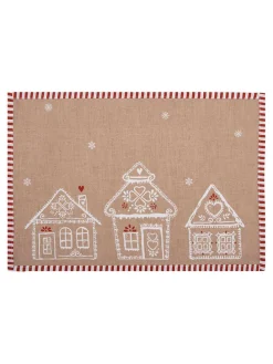 6er-Set: Tischsets in Beige - (L)22 x (B)48 cm