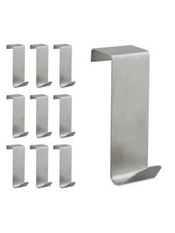 10er-Set: Türhaken in Silber