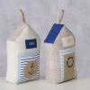 2er-Set: Türstopper "Baltic" in Beige/ Creme/ Blau - (B)9 x (H)30 cm