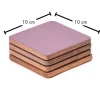 4er-Set: Untersetzer "Jala" in Lila/ Hellbraun - (L)10 x (B)10 cm