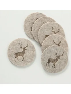 2er-Set: Untersetzer "Tjark" in Beige - 2x 6 Stück