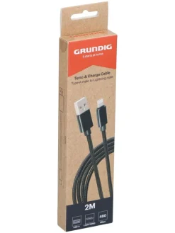 2er-Set: USB-A to Lightning-Kabel in Schwarz - (L)200 cm
