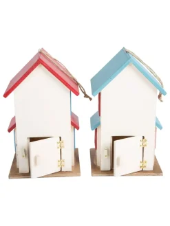 2er-Set: Vogelhäuser "Villa Kunterbunt" in Bunt - (B)15 x (H)25 x (T)13 cm