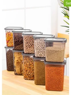 10er-Set: Vorratsbehälter in Anthrazit