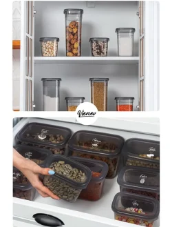 10er-Set: Vorratsbehälter in Anthrazit