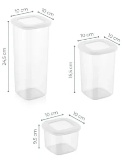 24er-Set: Vorratsbehälter in Weiß
