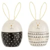 2er-Set: Vorratsdosen "Hase" in Schwarz/ Weiß - (H)19,5 x Ø 10,5 cm
