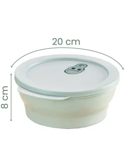 3er-Set: Vorratsdosen in Orange/ Grün/ Hellblau - (B)18,5 x (H)20 x (T)8 cm