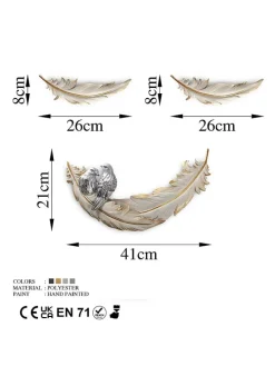 3er-Set: Wanddekore in Beige