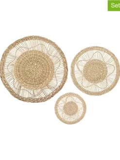 3er-Set: Wanddekore in Beige