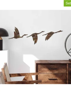 3er-Set: Wanddekore "Rusty Birds"
