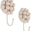 2er-Set: Wandhaken ''Benevento'' in Beige - (B)10,5 x (H)15,8 x (T)5,5 cm