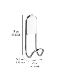 2er-Set: Wandhaken ''Classic'' in Silber - (L)9 cm