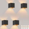 4er-Set Wandleuchte LED 1-flammige G9 in schwarzgold 3000K warmweiß IP65