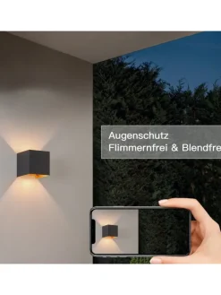 4er-Set Wandleuchte LED 1-flammige G9 in schwarzgold 3000K warmweiß IP65