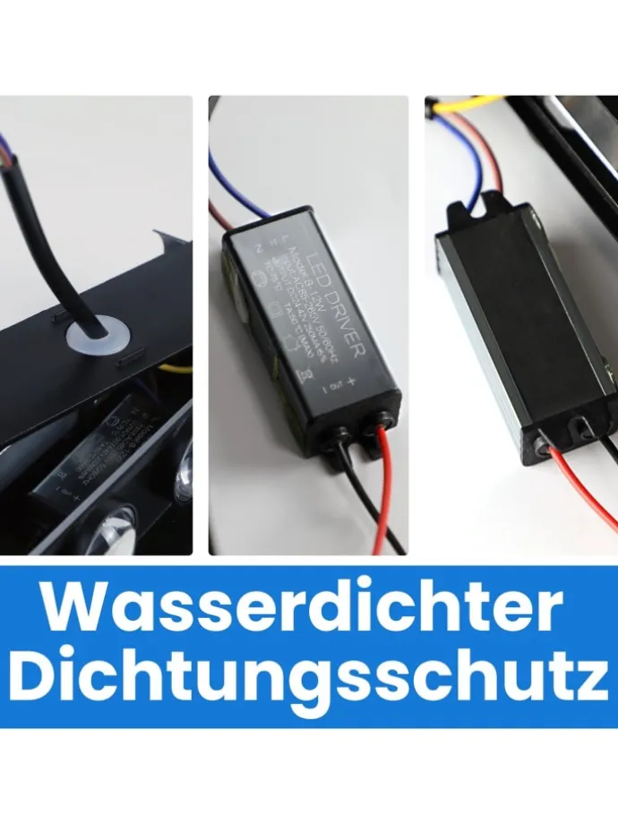 2er-Set Wandleuchte LED in schwarz Modern warmweiß 7W IP65 Up Down L 22cm