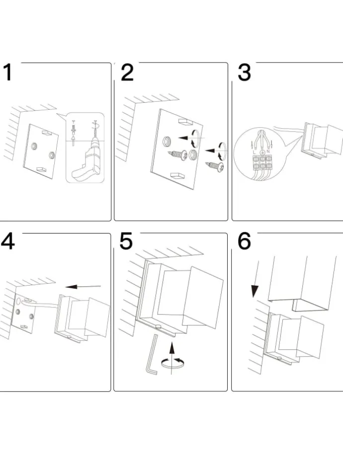 4er-Set Wandleuchte LED 5W in weiß modern 3000K warmweiß IP65