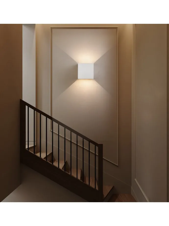 4er-Set Wandleuchte LED 5W in weiß modern 3000K warmweiß IP65