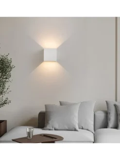 4er-Set Wandleuchte LED 5W in weiß modern 3000K warmweiß IP65