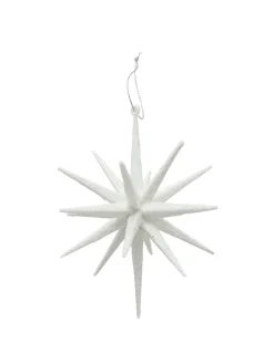 2er-Set: Weihnachtsanhänger "Tove" in Weiß - Ø 15 cm