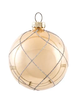 35er-Set Weihnachtsbaumkugeln BLING in Gold/Silber/Transparent