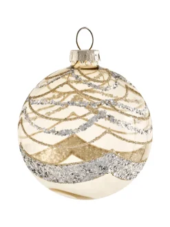 35er-Set Weihnachtsbaumkugeln BLING in Gold/Silber/Transparent