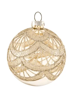 35er-Set Weihnachtsbaumkugeln BLING in Gold/Silber/Transparent