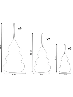 19er-Set Weihnachtsbaumkugeln ORKLA in Grün