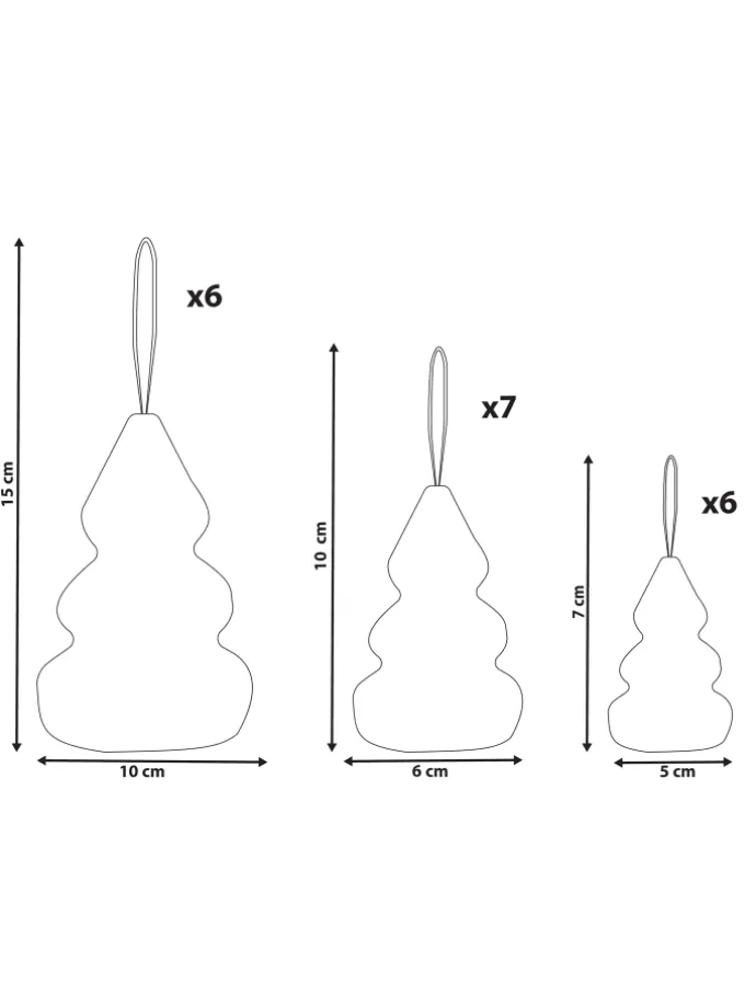 19er-Set Weihnachtsbaumkugeln ORKLA in Grün
