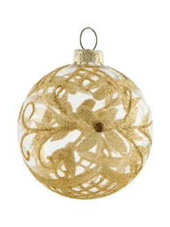 50er-Set Weihnachtsbaumkugeln SPARKLE in Rot/Gold