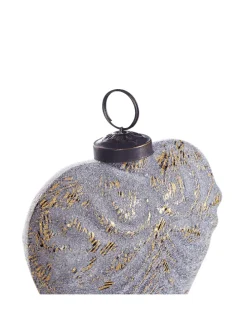 8er-Set Weihnachtsbaumkugeln FERIABLE in Grau/Gold/Silber