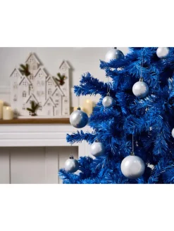 60er-Set Weihnachtsbaumkugeln TINNSJA in Silber