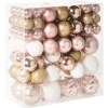 114er-Set Weihnachtsbaumkugeln GJENDE in Rosa/Gold