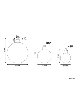 114er-Set Weihnachtsbaumkugeln GJENDE in Rosa/Gold