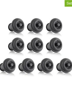 10er-Set: Weinstopper in Grau