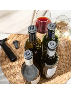 10er-Set: Weinstopper in Grau