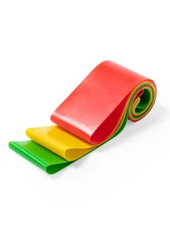 3er-Set: Widerstandsbänder in Ror/ Gelb/ Grün - (L)30 cm