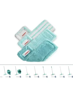 3er-Set: Wischbezüge "Profi XL Nass+Staub" in Türkis