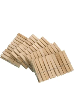 100er-Set: Wäscheklammern in Natur - (H)7 cm