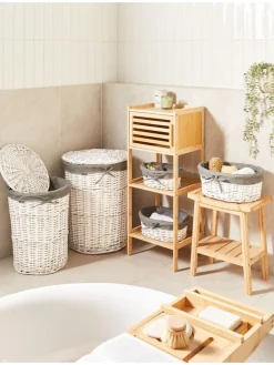 1er-Set Wäschekörbe VAKARI in Grau/Weiß