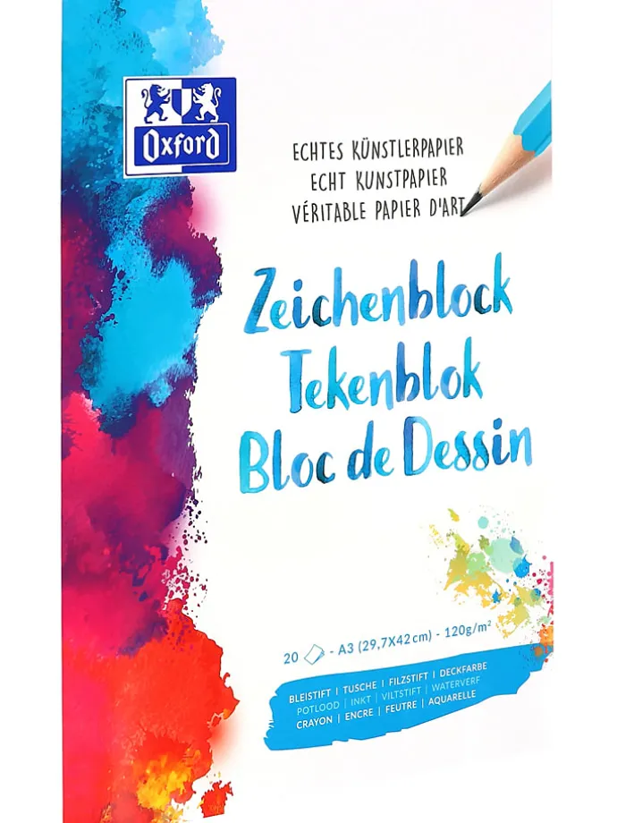 2er-Set: Zeichenblöcke in Bunt - DIN A3