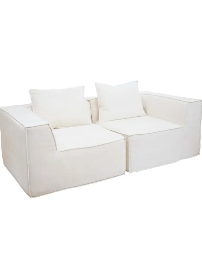 2er-Sofa O54, Creme