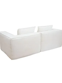 2er-Sofa O54, Creme