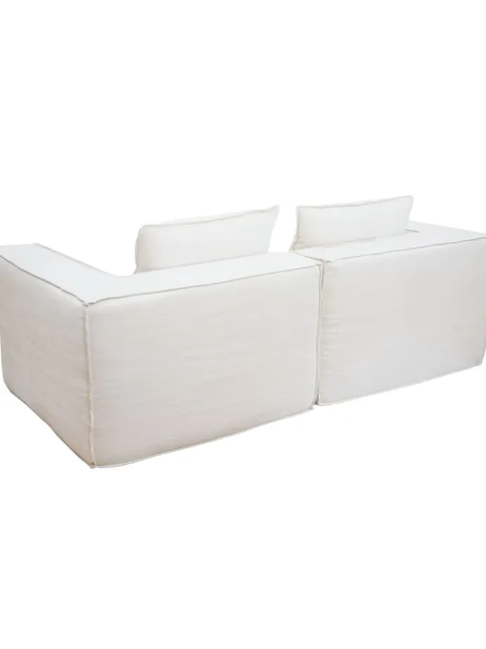 2er-Sofa O54, Creme
