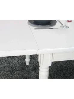 Essgruppe Amaretta (7-teilig) Weiß/Beige 180 x 100 cm