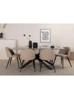 Essgruppe Piazza 20 (7-teilig) Beige 90 x 180 cm