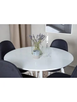 Essgruppe Plaza 4 (5-teilig) Schwarz 100 x 100 cm