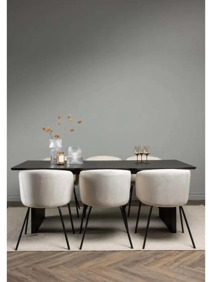 Essgruppe Vail 1 ( 7-teilig) Schwarz 100 x 200 cm