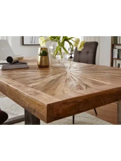 Esstisch Mango Massivholz Esszimmertisch 180x76,5x90, Küchentisch